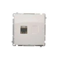 Gniazdo komputerowe RJ45, kat. 6, pojedyncze ekranowane z osłoną, biały BM61E.01/11 Simon Basic | BM61E.01/11 Kontakt Simon