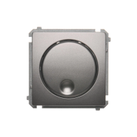 Ściemniacz naciskowo-obrotowy (moduł), 20–500 W, 230V, stal inox BMS9T.01/21 Simon Basic | BMS9T.01/21 Kontakt Simon
