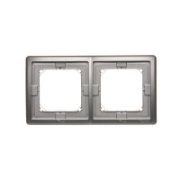 Ramka podwójna do wersji bryzgoszczelnej IP44 z kompletem uszczelek stal inox BMR2B/21 Simon Basic | BMR2B/21 Kontakt Simon