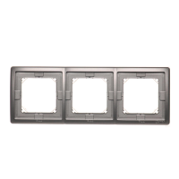 Ramka potrójna do wersji IP44 z kompletem uszczelek, stal inox BMR3B/21 Simon Basic | BMR3B/21 Kontakt Simon