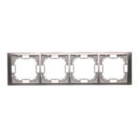 Ramka poczwórna uniwersalna poziom i pion, stal inox BMRC4/21 Simon Basic Neos | BMRC4/21 Kontakt Simon