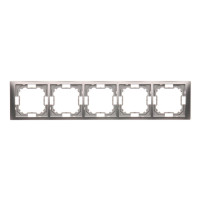 Ramka pięciokrotna uniwersalna poziom i pion, stal inox BMRC5/21 Simon Basic Neos | BMRC5/21 Kontakt Simon