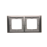 Ramka podwójna NEOS do wersji IP44 z kompletem uszczelek, stal inox BMRC2B/21 Simon Basic Neos | BMRC2B/21 Kontakt Simon
