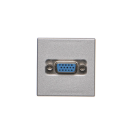 Płytka K45 złącza VGA (D-Sub 15) 45x45mm + wkład, zaciski śrubowe, aluminium, K100B/8, Simon Connect | K100B/8 Kontakt Simon