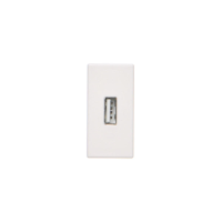 Płytka K45/2 złącza USB typ A żeńskie 22,5x45mm + gniazdo, czysta biel K128B/9 Simon Connect | K128B/9 Kontakt Simon