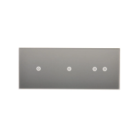 Panel dotykowy S54, 3 moduły, 1 pole dotyk.+1 pole dotyk.+2 pola dotyk. poziom, srebrna mgła | DSTR3112/71 Kontakt Simon