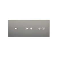 Panel dotykowy S54, 3 moduły, 1 pole dotyk.+2 pola dotyk. poziom+2 pola dotyk. poziom, srebrna mgła | DSTR3122/71 Kontakt Simon