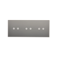 Panel dotykowy S54, 3 moduły, 2 pola dotyk.poziom+2 pola dotyk.poziom+2 pola dotyk.poziom, srebrna | DSTR3222/71 Kontakt Simon