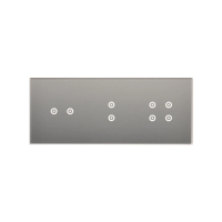 Panel dotykowy S54, 3 moduły, 2 pola dotyk. poziom+2 pola dotyk. pion+4 pola dotyk. srebrna mgła | DSTR3234/71 Kontakt Simon