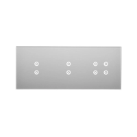 Panel dotykowy S54, 3 moduły, 2 pola dotyk. pion+2 pola dotyk. pion+4 pola dotyk. srebrna mgła | DSTR3334/71 Kontakt Simon