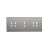 Panel dotykowy S54, 3 moduły, 1 pole dotyk.+2 pola dotyk. poziom+1 pole dotyk., srebrna mgła | DSTR3121/71 Kontakt Simon