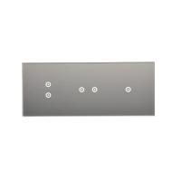Panel dotykowy S54, 3 moduły, 1 pole dotyk.+2 pola dotyk. poziom+2 pola dotyk. pion, srebrna mgła | DSTR3123/71 Kontakt Simon