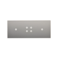 Panel dotykowy S54, 3 moduły, 1 pole dotykowe + 4 pole dotykowe + 1 pole dotykowe, srebrna mgła | DSTR3141/71 Kontakt Simon
