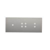 Panel dotykowy S54, 3 moduły, 1 pole dotyk.+4 pole dotyk.+2 pola dotyk. pion, srebrna mgła | DSTR3143/71 Kontakt Simon