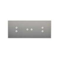 Panel dotykowy S54, 3 moduły, 2 pola dotyk. pion+2 pole dotyk.poziom+2 pola dotyk.pion, srebrna mgła | DSTR3323/71 Kontakt Simon