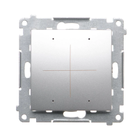 Elektroniczny łącznik /przycisk 4-krotny srebrny | DEW4.01/43 Kontakt Simon