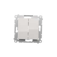 Łącznik krzyżowy podwójny bez piktogramu (moduł) 10AX, 250V~, szybkozłącza, biały DW7/2.01/X/11 | DW7/2.01/X/11 Kontakt Simon