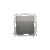 Łącznik/przycisk roletowy podwójny elektroniczny 230V antracyt | DEZ2.01/48 Kontakt Simon