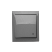 Przycisk światło IP44 10AX 250V zaciski śrubowe szary Aquaclick | ACS1/16 Kontakt Simon