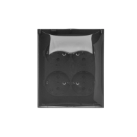 Gniazdo wtyczkowe IP44 Schuko 4-krotne klapka transp 16A 250V szybkozłącza czarny Aquaclick | ACGSZ4C/49A Kontakt Simon