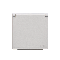 Pokrywa gniazda wtyczk pojedynczego z kl w kolorze pokrywy do: SGZ1CM, SGZ1M, Aluminium mat Simon 55 | TGZ1BUZP/143 Kontakt Simon