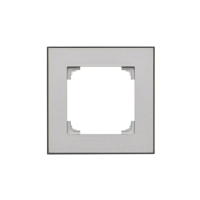 Ramka 1-krotna DUO, Aluminium, podstawa czarna Simon 55 | TRD1.149/143 Kontakt Simon