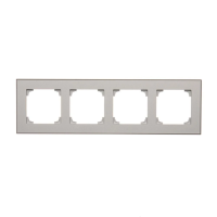 Ramka 4-krotna DUO, Aluminium, podstawa czarna Simon 55 | TRD4.149/143 Kontakt Simon