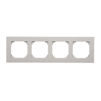 Ramka 4-krotna LINE, Aluminium mat Simon 55 | TR4/143 Kontakt Simon