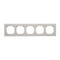 Ramka 5-krotna LINE, Aluminium mat Simon 55 | TR5/143 Kontakt Simon