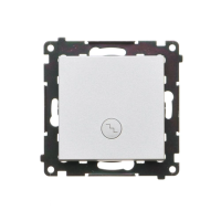 Łącznik schodowy z podświetleniem LED (moduł) 10AX 250V, szybkozłącza, Aluminium mat Simon 55 | TW6L.01/143 Kontakt Simon