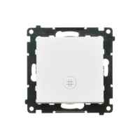 Łącznik krzyżowy z podświetl LED, piktogr schody (moduł) 10AX 250V, szybkozłącza, Biały mat Simon 55 | TW7L.01/111 Kontakt Simon