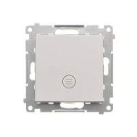 Łącznik krzyżowy z podświetleniem LED – (moduł) 10AX 250V, szybkozłącza, Aluminium mat Simon 55 | TW7L.01/X/143 Kontakt Simon