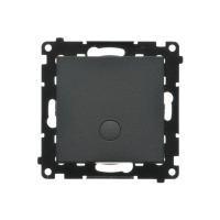 Łącznik krzyżowy z podświetleniem LED – (moduł) 10AX 250V, szybkozłącza, Czarny mat Simon 55 | TW7L.01/X/149 Kontakt Simon