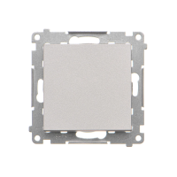 Przycisk pojedynczy rozwierny bez piktogramu (moduł) 10AX 250V, szybkozłącza, Aluminium mat Simon 55 | TPR1.01/143 Kontakt Simon