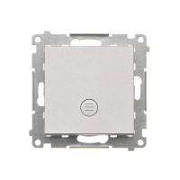 Przycisk pojedynczy zwierny z podświetl LED (moduł) 10AX 250V, szybkozłącza, Aluminium mat Simon 55 | TP1L.01/143 Kontakt Simon