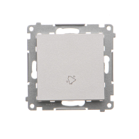 Przycisk „dzwonek” (moduł) 10 AX, 250 V~, szybkozłącza, Aluminium mat Simon 55 | TD1.01/143 Kontakt Simon