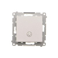 Przycisk „dzwonek” z podświetleniem LED (moduł) 10 AX, 250 V~, szybkozłącza, Aluminium mat Simon 55 | TD1L.01/143 Kontakt Simon