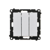 Łącznik potrójny (moduł) 10 AX, 250 V~, szybkozłącza, Aluminium mat Simon 55 | TW31.01/143 Kontakt Simon