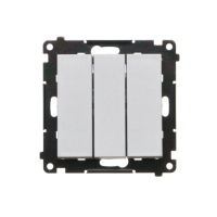 Łącznik potrójny z podświetleniem LED (moduł) 10 AX, 250 V~, szybkozłącza, Aluminium mat Simon 55 | TW31L.01/143 Kontakt Simon