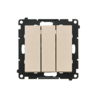 Łącznik potrójny z podświetleniem LED (moduł) 10 AX, 250 V~, szybkozłącza, Szampański mat Simon 55 | TW31L.01/144 Kontakt Simon