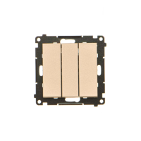 Przycisk potrójny z podświetleniem LED (moduł) 10 AX, 250 V~, szybkozłącza, Szampański mat Simon 55 | TP31L.01/144 Kontakt Simon