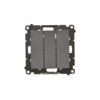 Przycisk potrójny z podświetleniem LED (moduł) 10 AX, 250 V~, szybkozłącza, Czarny mat Simon 55 | TP31L.01/149 Kontakt Simon