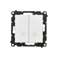 Łącznik świecznikowy z podświetl LED, osobne podśw klawisza, 10AX 250V szybkozł. Biały mat Simon 55 | TW5L2.01/111 Kontakt Simon