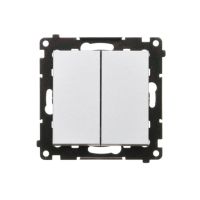 Przycisk podwójny zwierny bez piktogramu (moduł) 10 AX, 250 V~, szybkozłącza, Aluminium mat Simon 55 | TP2.01/143 Kontakt Simon