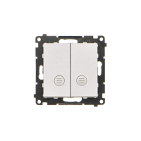 Przycisk podwójny zwierny bez piktogramu (moduł) 10AX 250V szybkozłącza IP20 Aluminium mat Simon 55 | TP2L2.01/143 Kontakt Simon