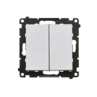 Łącznik schodowy podwójny bez piktogramu (moduł) 10 AX, 250 V~, szybkozłącza, Aluminium mat Simon 55 | TW6/2.01/X/143 Kontakt Simon