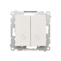 Łącznik schodowy podwójny z podświetl (moduł) 10AX 250V szybkozłącza Biały mat Simon 55 | TW6/2L2.01/111 Kontakt Simon