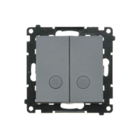 Łącznik krzyżowy podwójny z podświetleniem (moduł) 10 AX, 250V, szybkozłącza, Grafitowy mat Simon 55 | TW7/2L2.01/116 Kontakt Simon