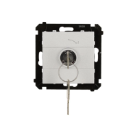 Łącznik na kluczyk jednobiegunowy (moduł) 2 pozycyjny „0-I” styk N/O 5A 250V, Aluminium mat Simon 55 | TW1K.01/143 Kontakt Simon