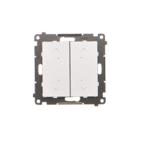 Łącznik/przycisk roletowy podwójny, elektroniczny (moduł), Aluminium mat Simon 55 | TEZ2.01/143 Kontakt Simon
